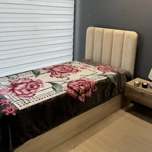 پتو اتیس یک نفره گلدار (طرح 1)