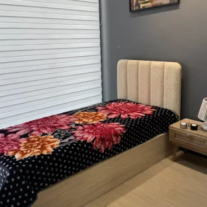 پتو اتیس یک نفره گلدار (طرح 2)