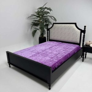 پتو ملک قلبی تک رنگ دو نفره دو رو (طرح 6)
