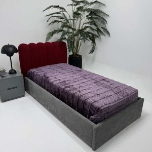 پتو مسافرتی پلیسه مخمل تک رنگ یک نفره (طرح 3)
