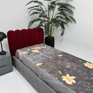 پتو مسافرتی لیزری گلدار یک نفره (طرح 4)